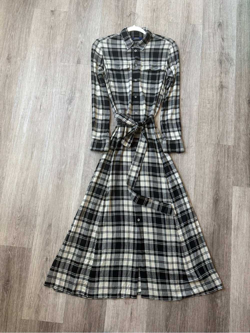 Polo Ralph Lauren Plaid Viscose Wool Shirt Dress Size 4